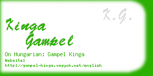 kinga gampel business card